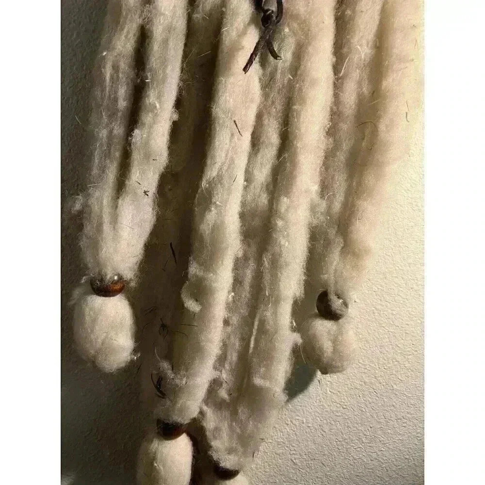vintage native american dream catcher 29 Inch Handmade With Real Fur - Picture 8 of 11